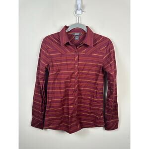 Outdoor Research Women's Pilchuck button-down striped Size Small Woold Blend